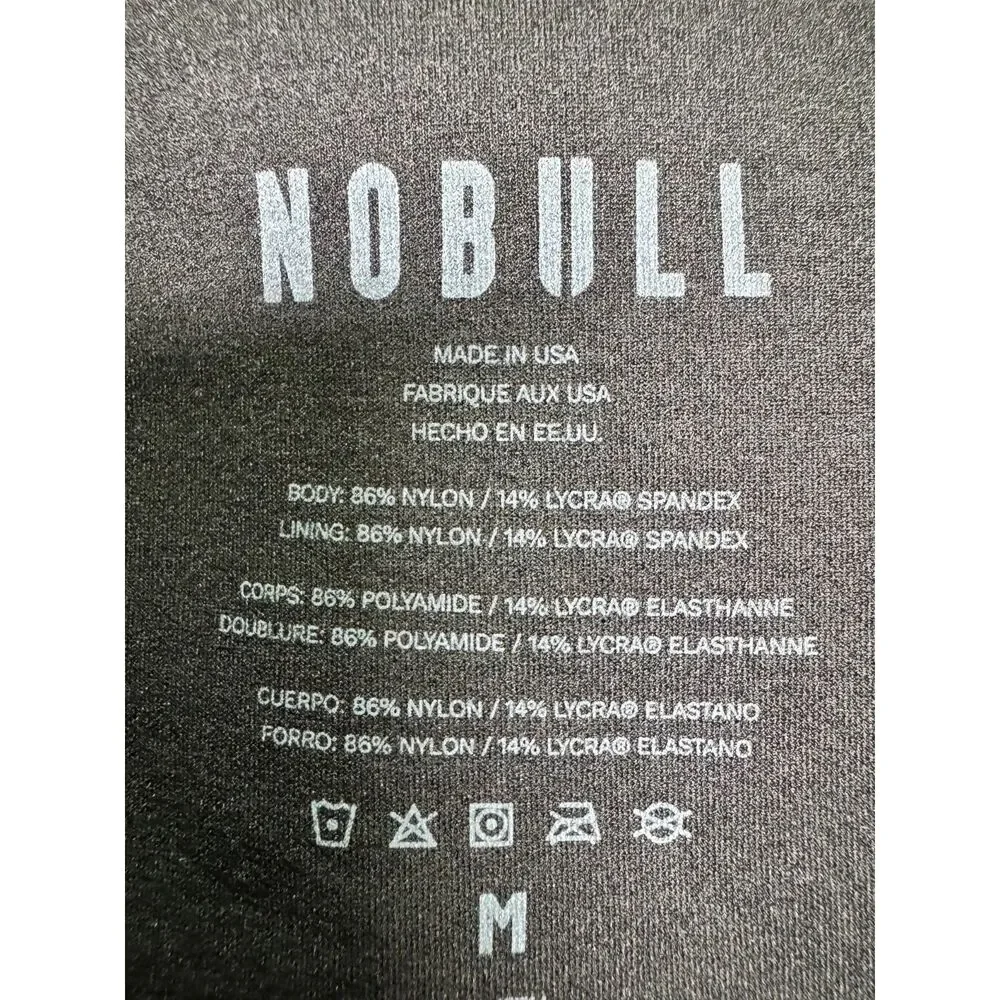 NOBULL Halter Sports Bra in Heathered Teal Green, Sz M
